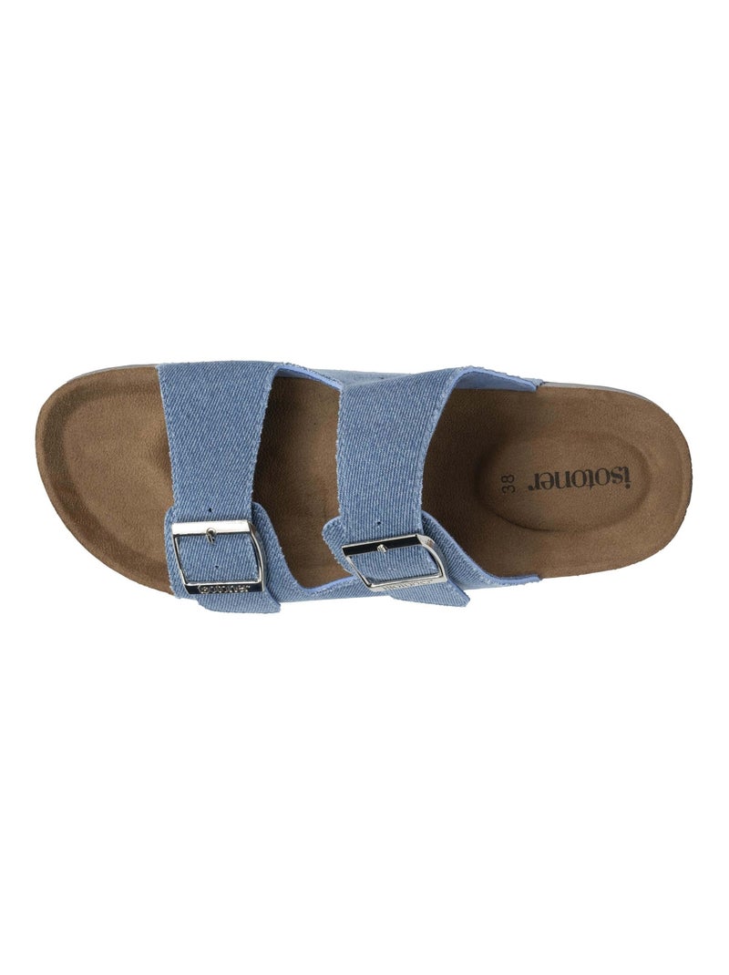 Sandales à doubles brides Bleu Bleu - Kiabi