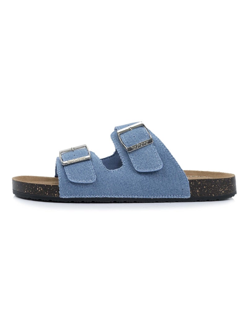 Sandales à doubles brides Bleu Bleu - Kiabi