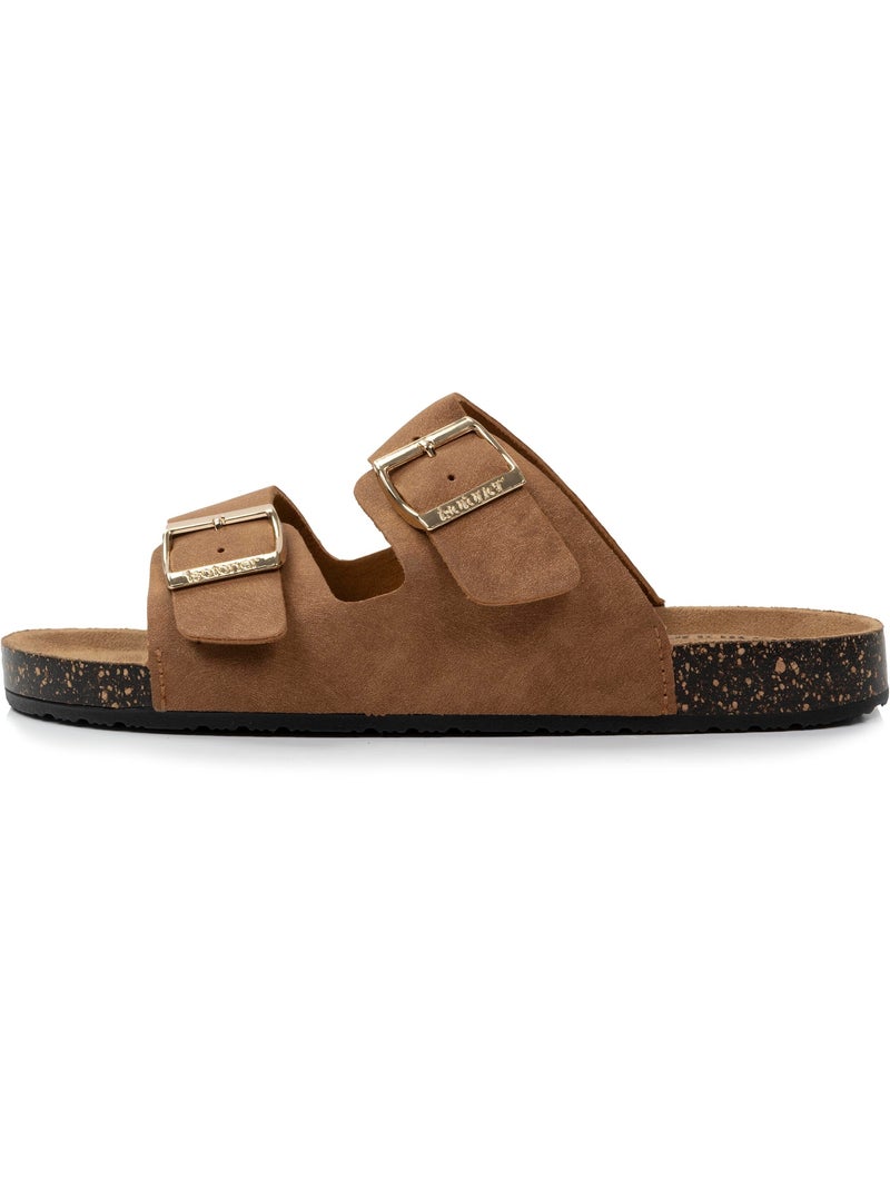 Sandales à doubles brides ultra confortables  Isotoner Camel - Kiabi