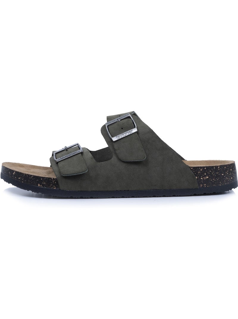 Sandales à doubles brides ultra confortables  isotoner Kaki - Kiabi