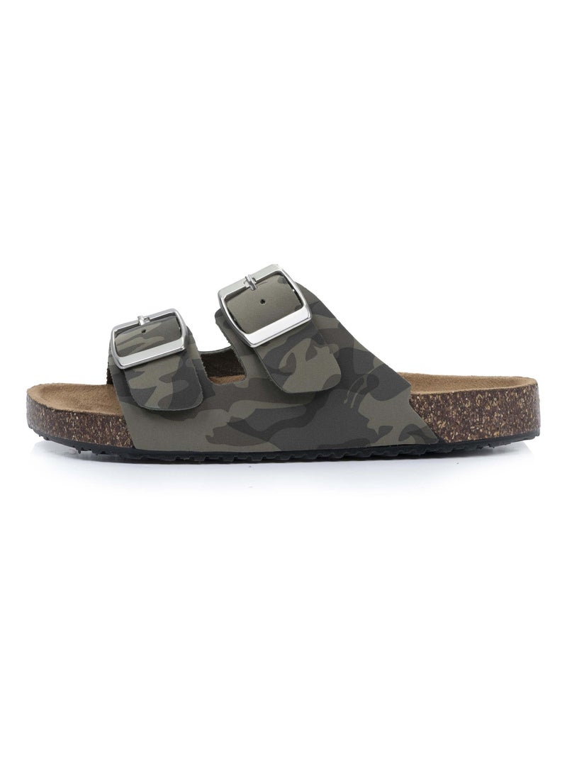 Sandales à doubles brides ultra confortables  Isotoner Vert - Kiabi