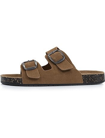 Sandales à doubles brides ultra confortables, semelle intérieure cuir