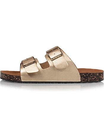 Sandales à doubles brides ultra confortables, semelle intérieure cuir