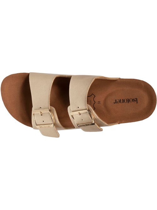 Sandales à doubles brides ultra confortables, semelle intérieure cuir isotoner - Kiabi Sandales à doubles brides ultra confortables, semelle intérieure cuir isotoner - Kiabi