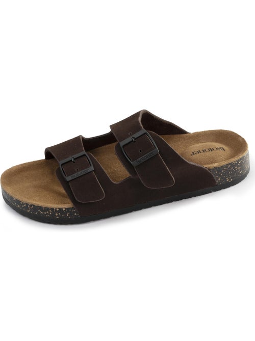 Sandales à doubles brides ultra confortables, semelle intérieure cuir isotoner - Kiabi Sandales à doubles brides ultra confortables, semelle intérieure cuir isotoner - Kiabi