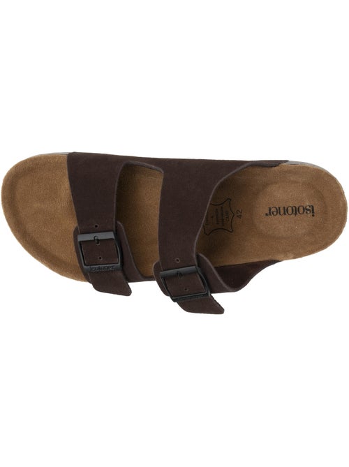 Sandales à doubles brides ultra confortables, semelle intérieure cuir isotoner - Kiabi Sandales à doubles brides ultra confortables, semelle intérieure cuir isotoner - Kiabi