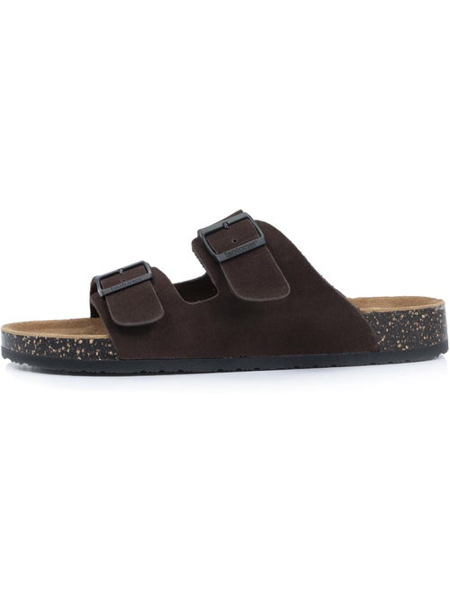 Sandales à doubles brides ultra confortables, semelle intérieure cuir isotoner - Kiabi Sandales à doubles brides ultra confortables, semelle intérieure cuir isotoner - Kiabi