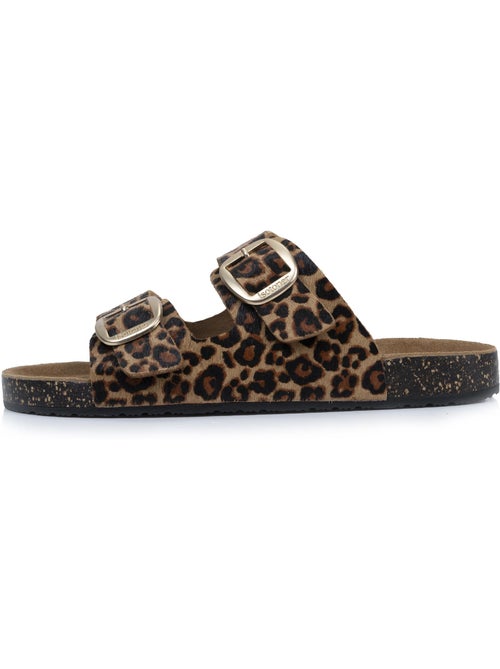 Sandales à doubles brides ultra confortables, semelle intérieure cuir isotoner - Kiabi Sandales à doubles brides ultra confortables, semelle intérieure cuir isotoner - Kiabi