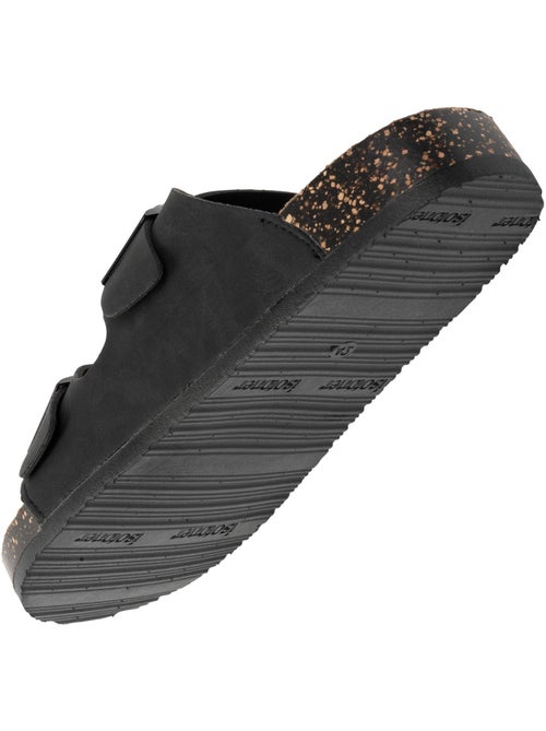 Sandales à doubles brides ultra confortables, semelle intérieure cuir  isotoner - Kiabi