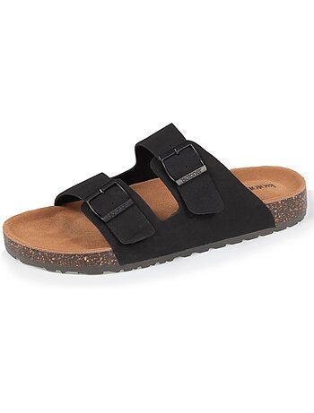 Sandales à doubles brides ultra confortables, semelle intérieure cuir