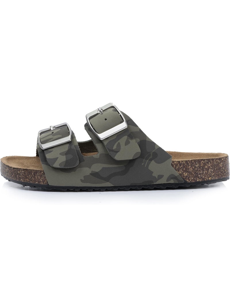 Sandales à doubles brides ultra confortables Vert - Kiabi