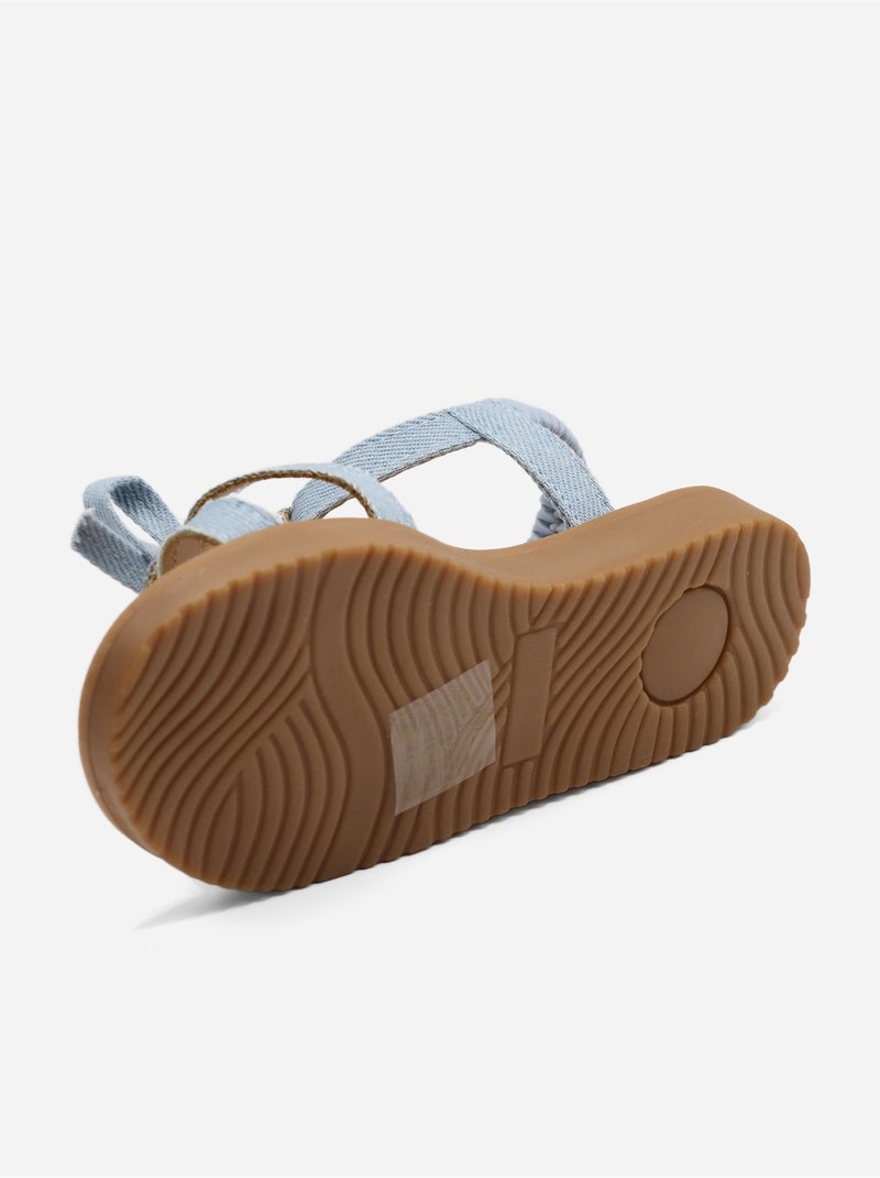 Sandales à élastiques Bleu - Kiabi