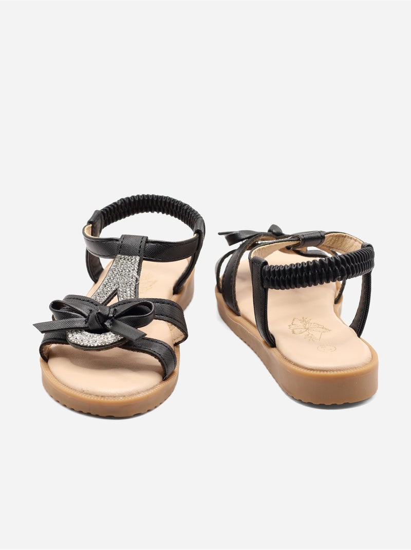 Sandales à élastiques Noir - Kiabi