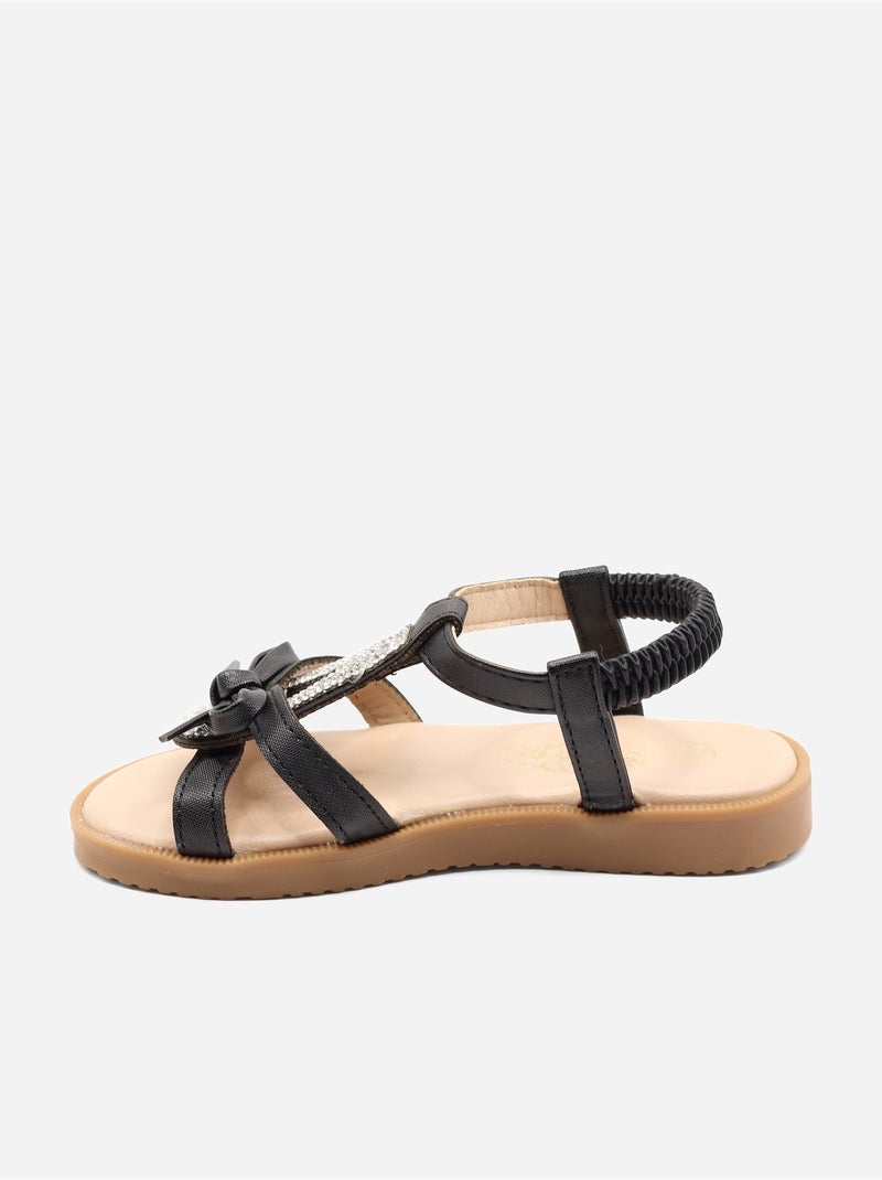 Sandales à élastiques Noir - Kiabi