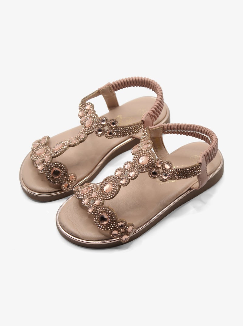 Sandales à élastiques Rose - Kiabi