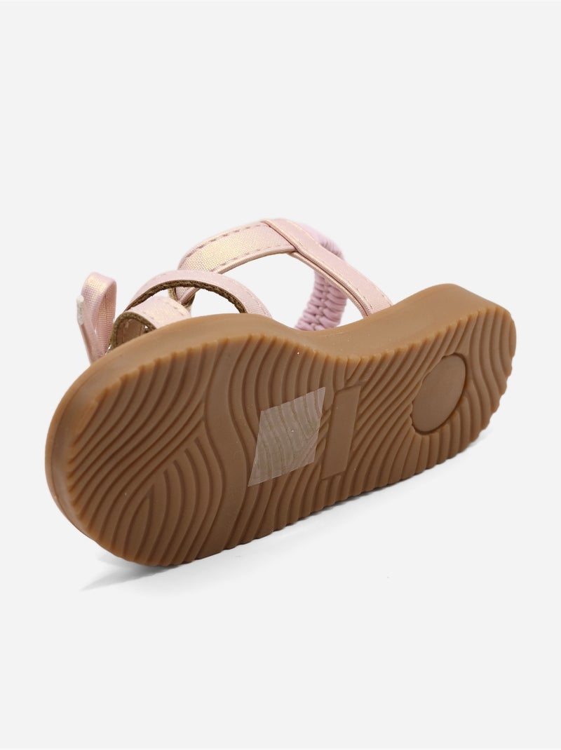 Sandales à élastiques Rose - Kiabi