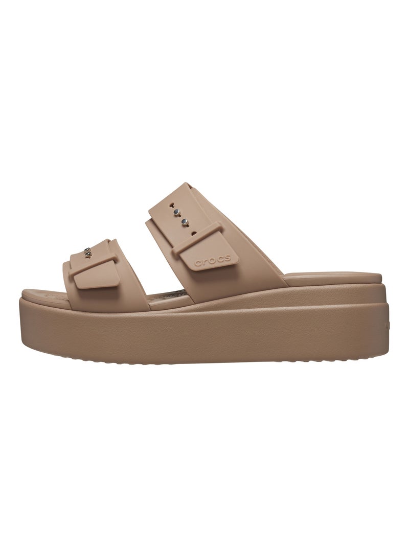 Sandales à Enfiler Crocs Brooklyn Buckle Marron - Kiabi