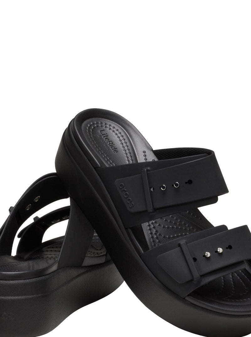 Sandales à Enfiler Crocs Brooklyn Buckle Noir - Kiabi