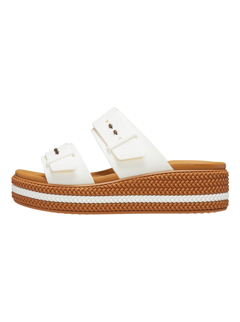 Sandales à Enfiler Crocs Brooklyn Woven Buckle Blanc - Kiabi