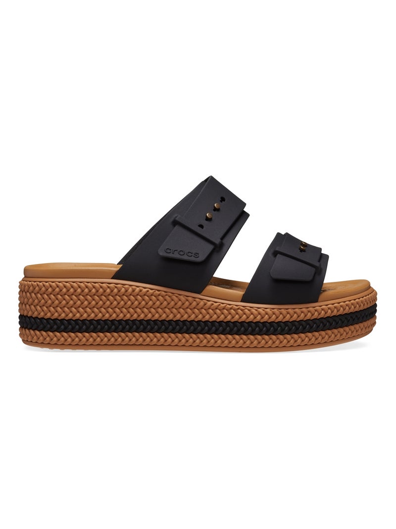 Sandales à Enfiler Crocs Brooklyn Woven Buckle Noir - Kiabi