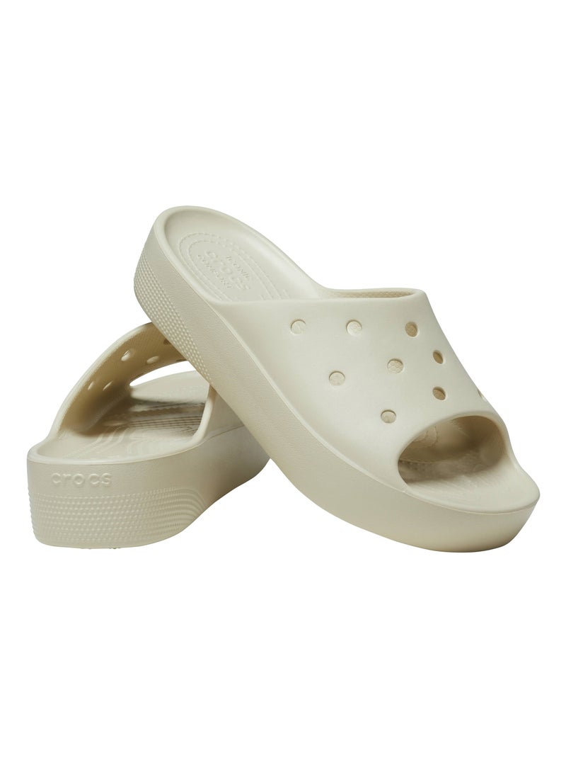 Sandales à Enfiler Crocs Classic Platform Slide Beige - Kiabi