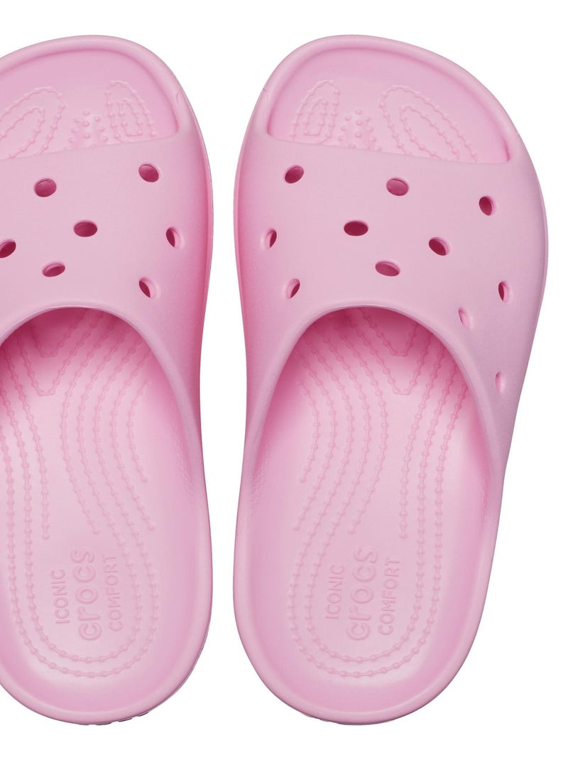 Sandales à Enfiler Crocs Classic Platform Slide Rose - Kiabi