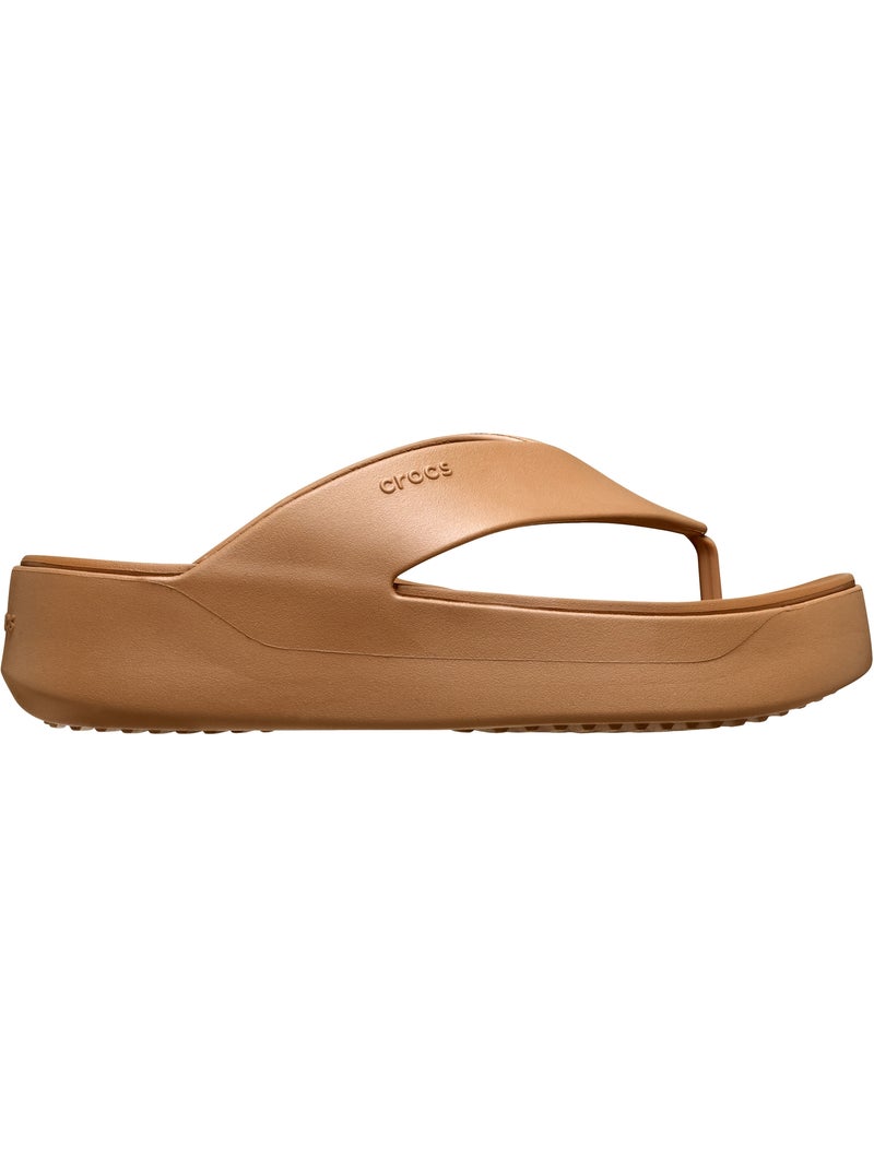 Sandales à Enfiler Crocs Getaway Platform Flip Marron - Kiabi