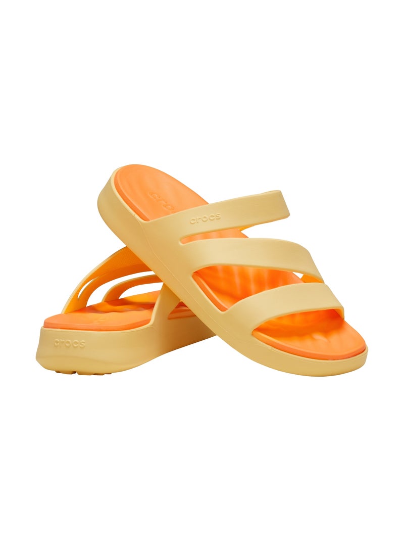 Sandales à Enfiler Crocs Getaway Strappy Rose - Kiabi