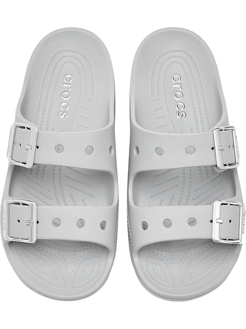 Sandales à Enfiler Crocs Saturdaymetallic Bucklesandalw Gris - Kiabi