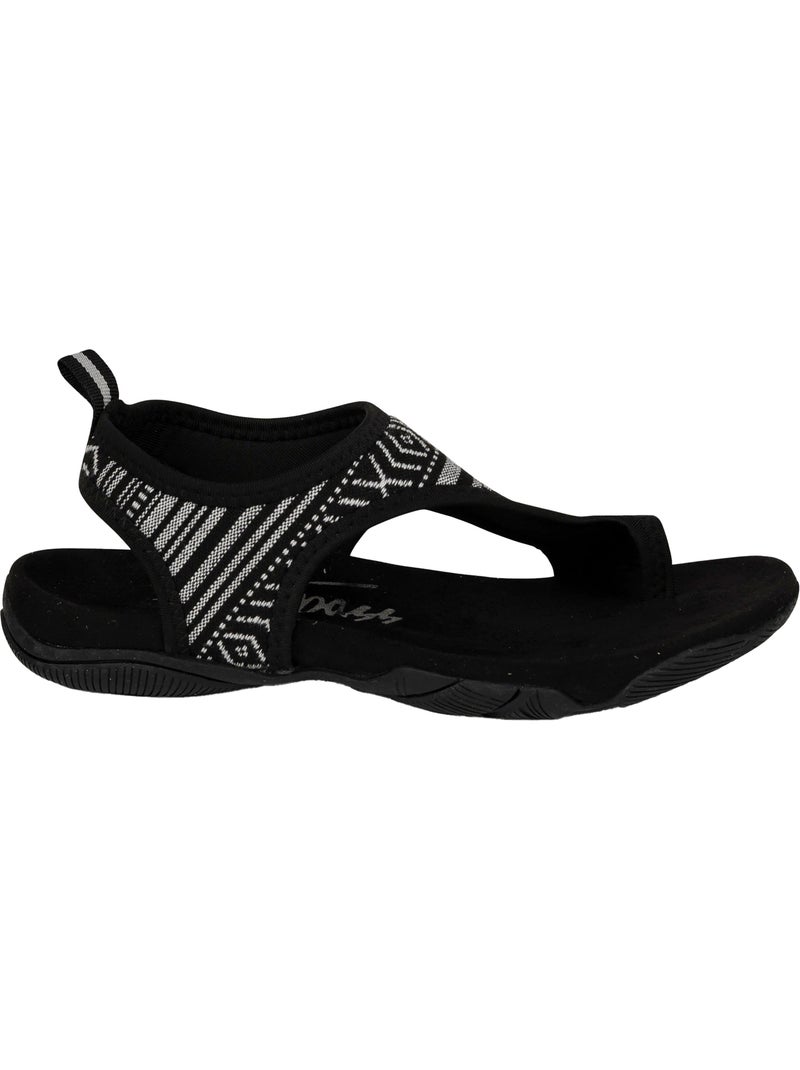 Sandales à enfiler motif/style à rayures beachie - trespass Noir mat - Kiabi