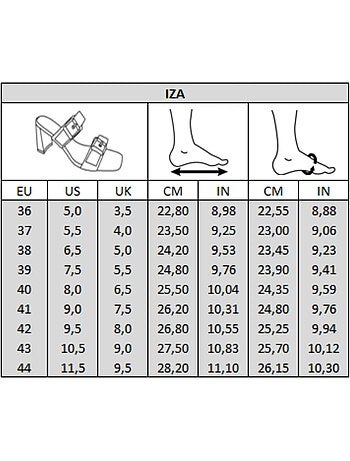 Sandales à enfiler pieds larges h - iza