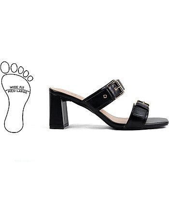 Sandales à enfiler pieds larges h - iza