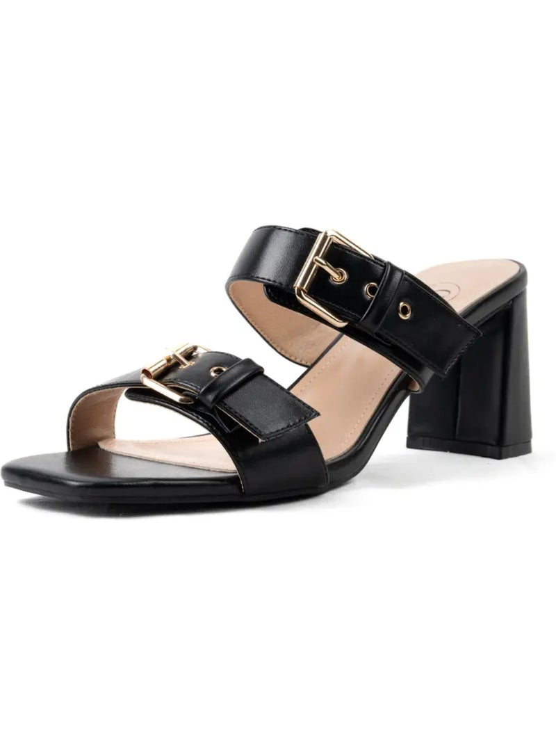 Sandales à enfiler pieds larges h - iza Noir - Kiabi