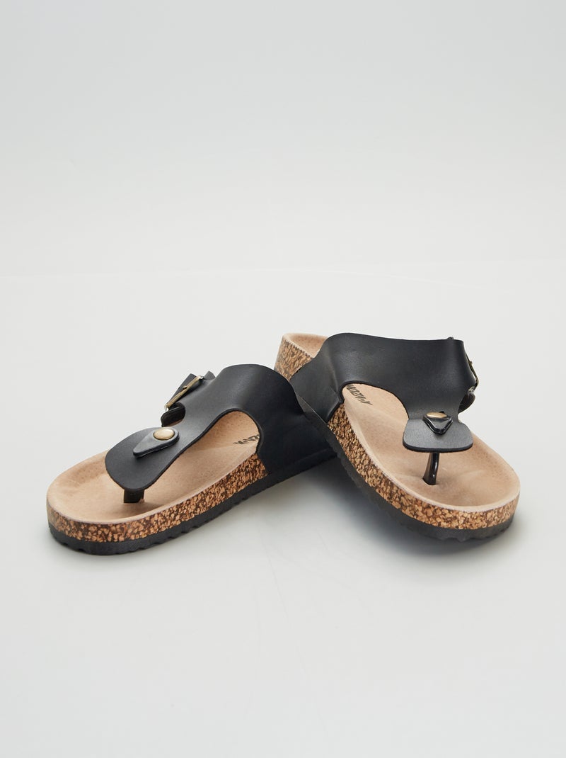 Sandales Fly London à Lanières Et Rivets, Semelle Compensée Liège - Taille 36 Marron