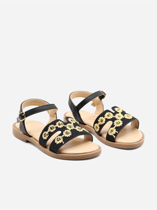 Sandales à fleurs - Kiabi