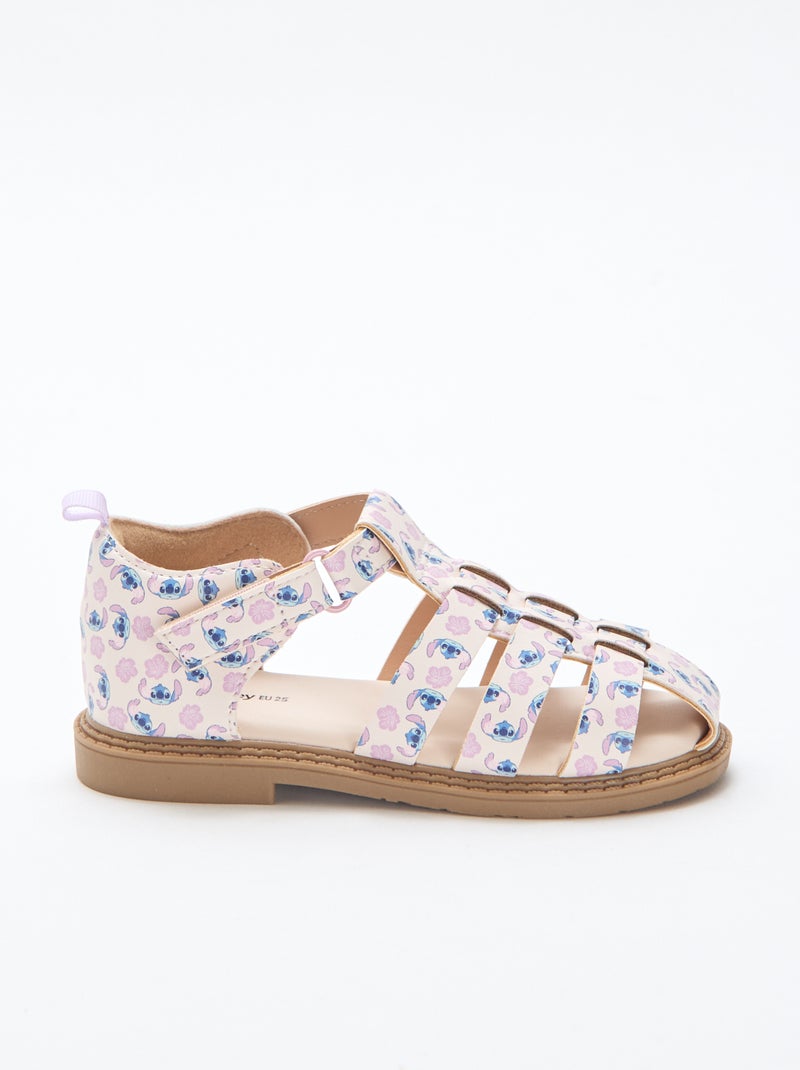 Sandales à lanières all-over 'Disney' 'Stitch' Rose - Kiabi