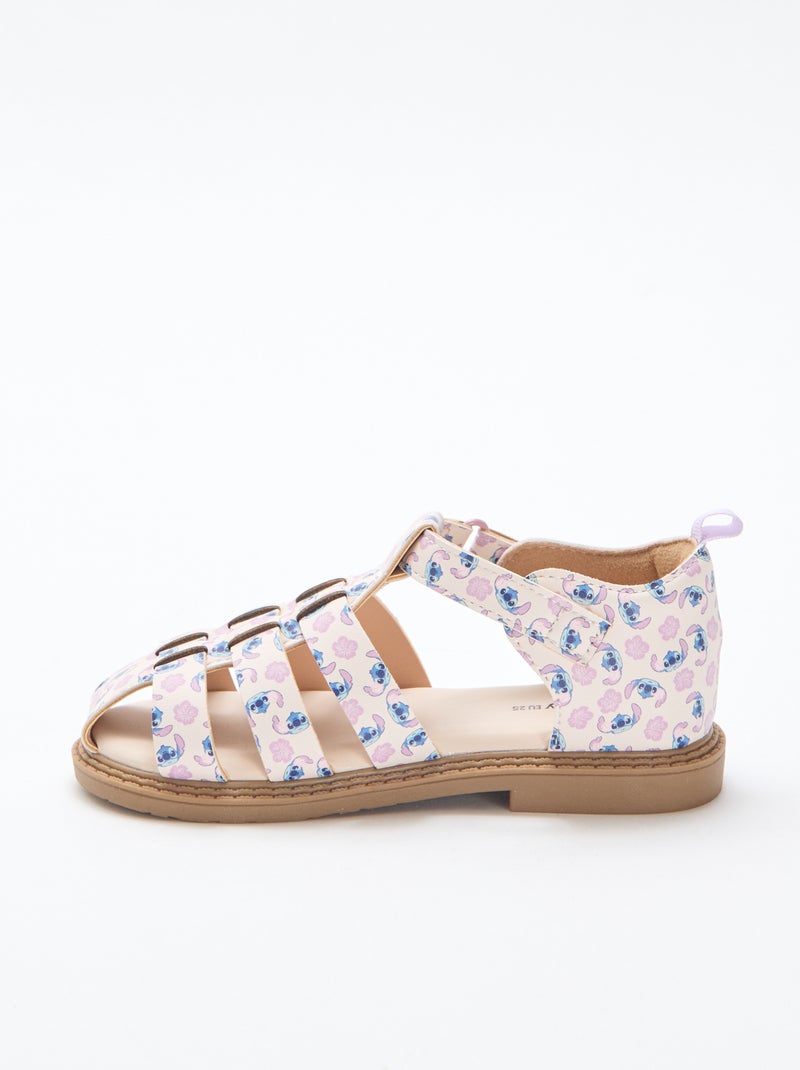 Sandales à lanières all-over 'Disney' 'Stitch' Rose - Kiabi