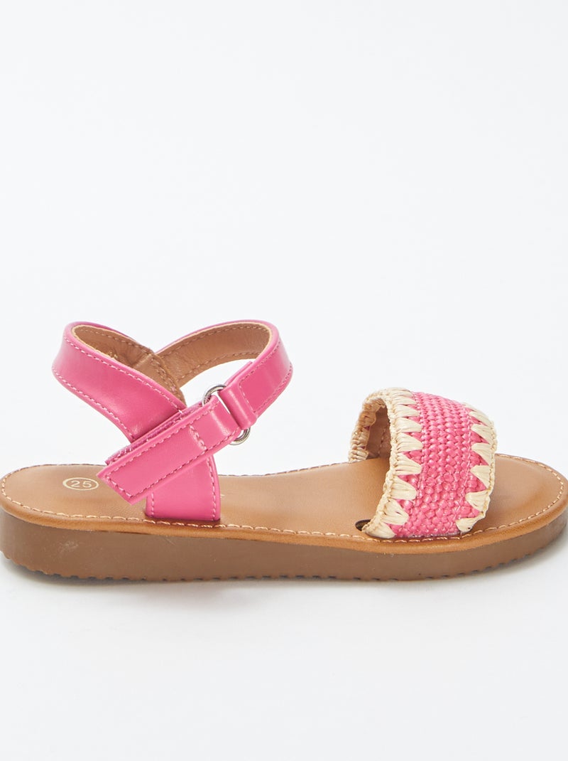 Sandales à large bride tressée ROSE - Kiabi