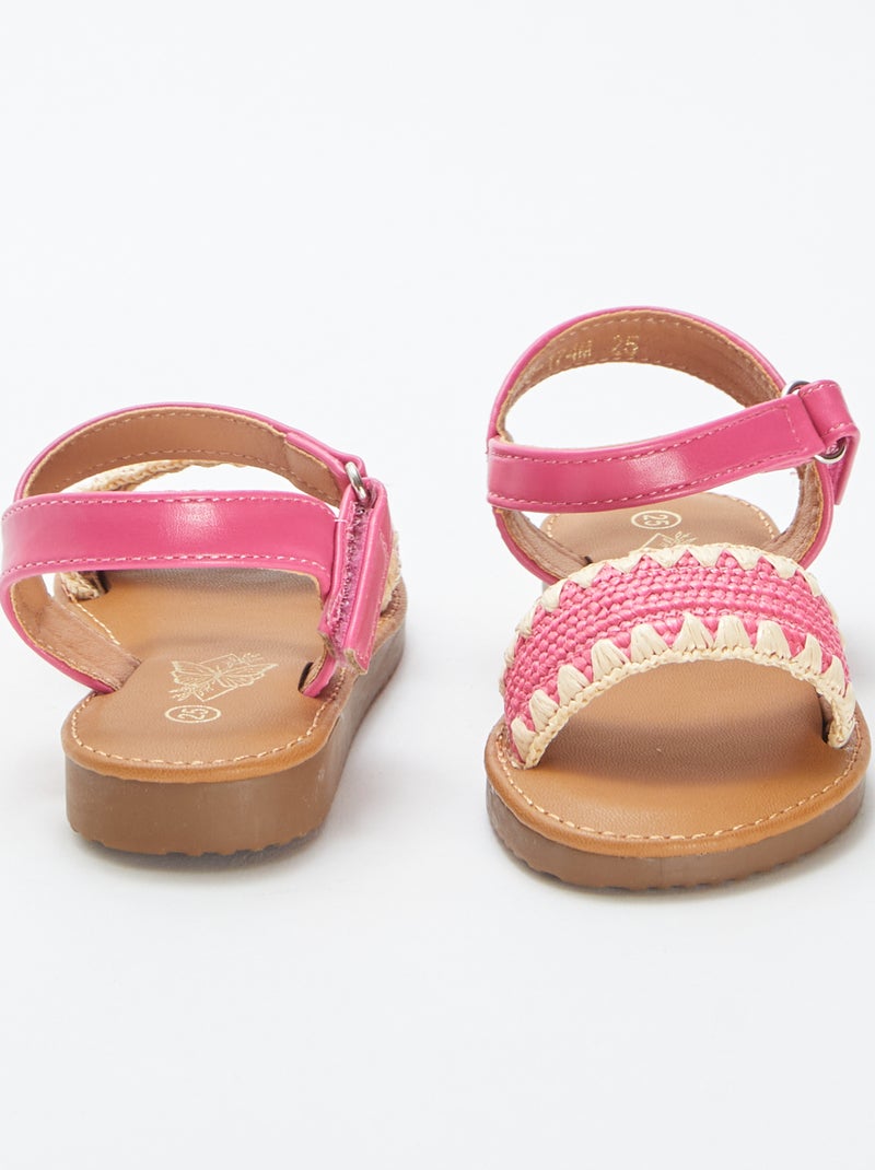 Sandales à large bride tressée ROSE - Kiabi