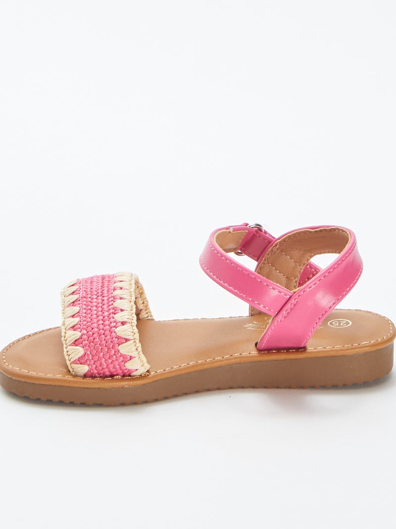 Sandales à large bride tressée ROSE - Kiabi