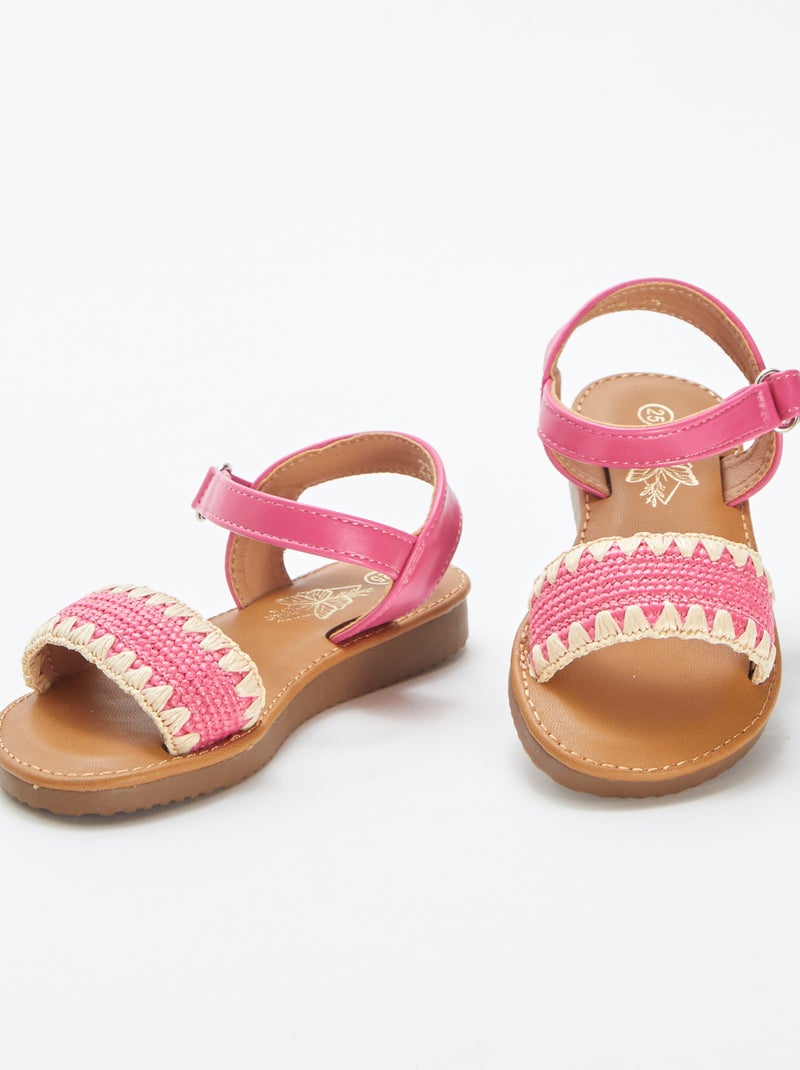 Sandales à large bride tressée ROSE - Kiabi