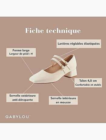 Sandales à largeur large H - Modèle Diana