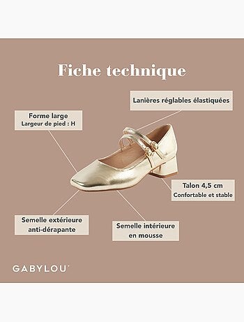 Sandales à largeur large H - Modèle Diana