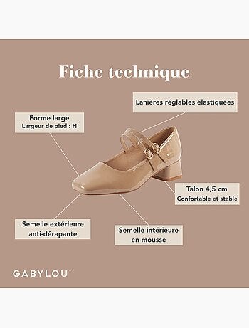 Sandales à largeur large H - Modèle Diana