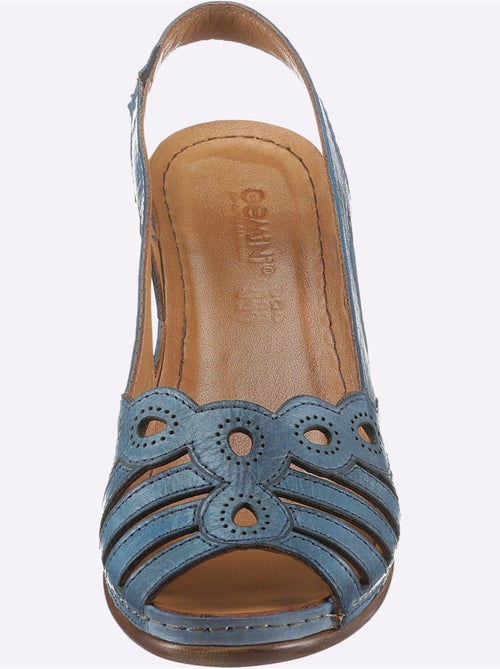 Sandales à motif feuilles en cuir avec élastique et semelle amortissante - Taille standard - Witt - Kiabi Sandales à motif feuilles en cuir avec élastique et semelle amortissante - Taille standard - Witt - Kiabi