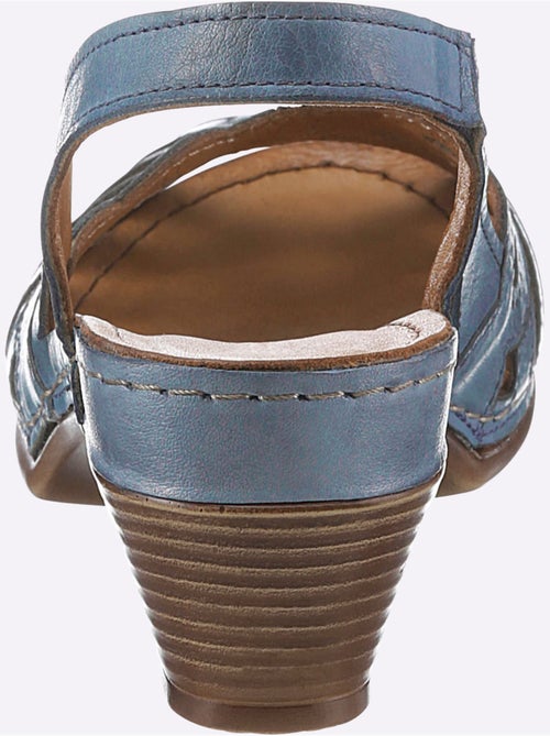 Sandales à motif feuilles en cuir avec élastique et semelle amortissante - Taille standard - Witt - Kiabi Sandales à motif feuilles en cuir avec élastique et semelle amortissante - Taille standard - Witt - Kiabi