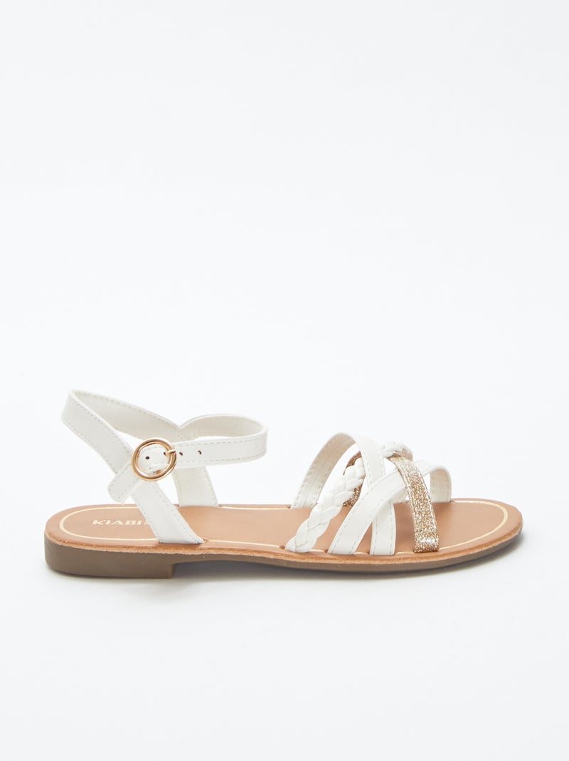 Sandales à multi-brides BLANC - Kiabi