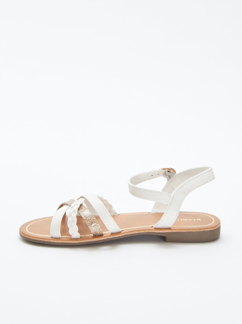 Sandales à multi-brides BLANC - Kiabi
