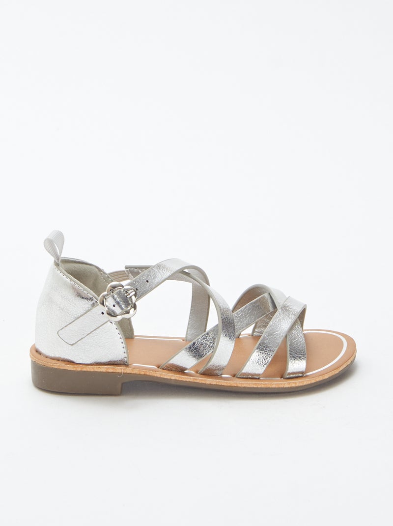 Sandales à multiples brides GRIS - Kiabi