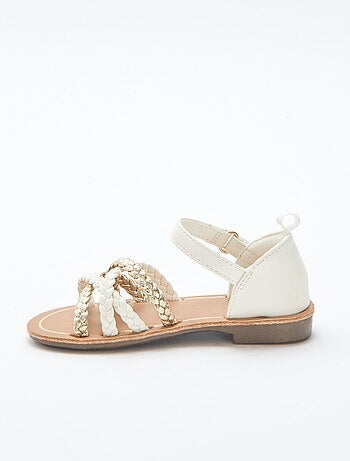 Sandales à multiples brides tressées